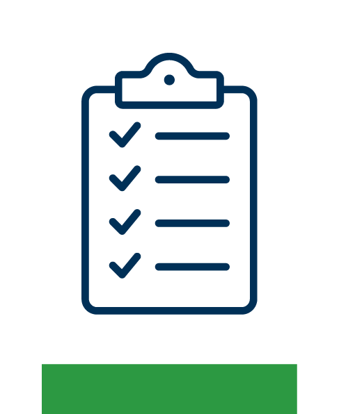 a clipboard with check marks