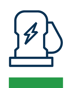 a blue and green line art of a gas pump