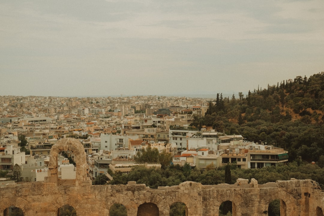 Akropol w Atenach o zachodzie słońca
