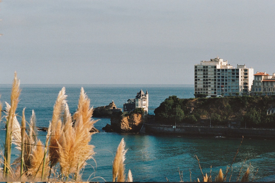 Biarritz coastline with the Rocher de la Vierge