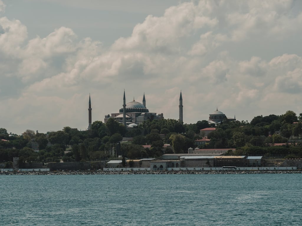 Interior of the Blue Mosque in Istanbul