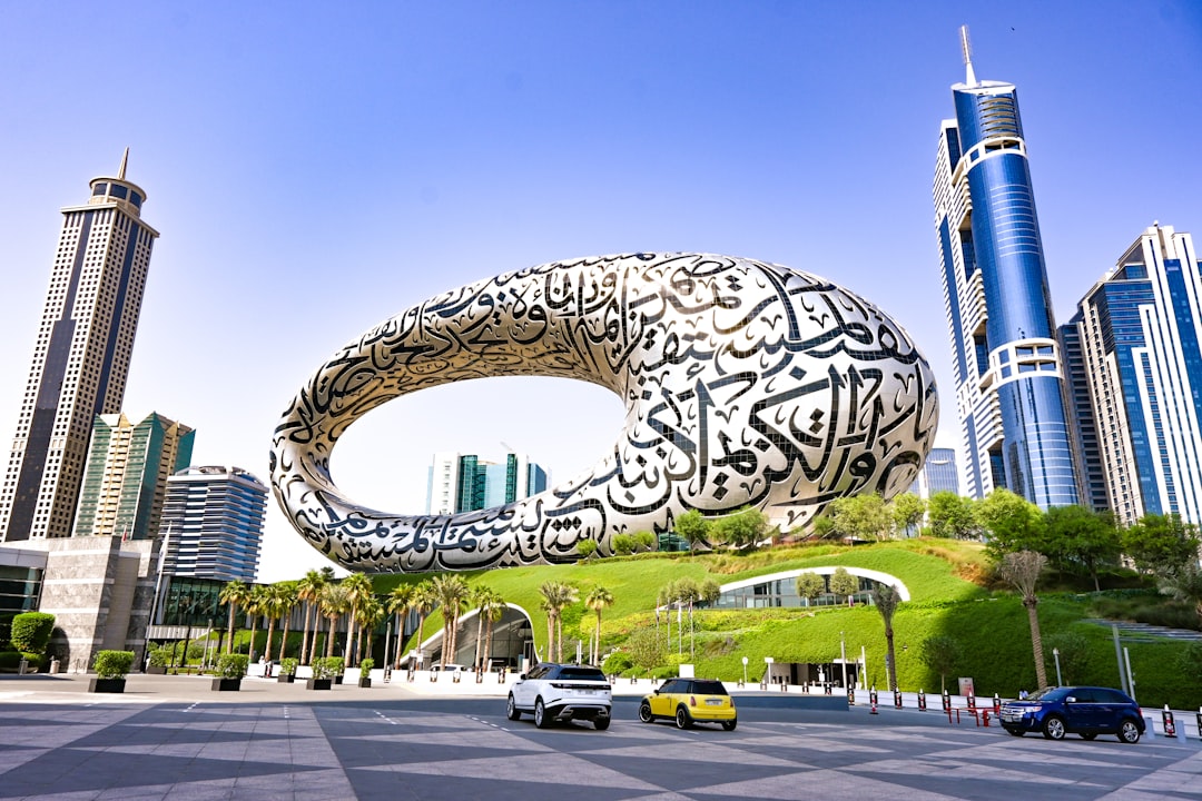 Dubai skyline with modern skyscrapers