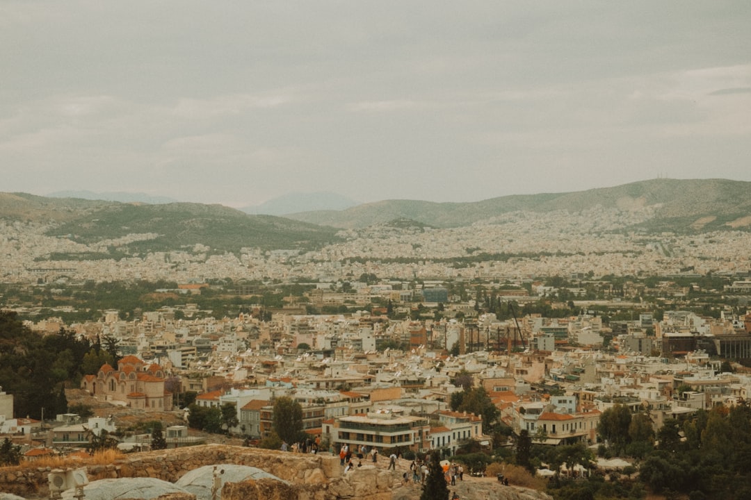 Athens cityscape with the Acropolis at sunset