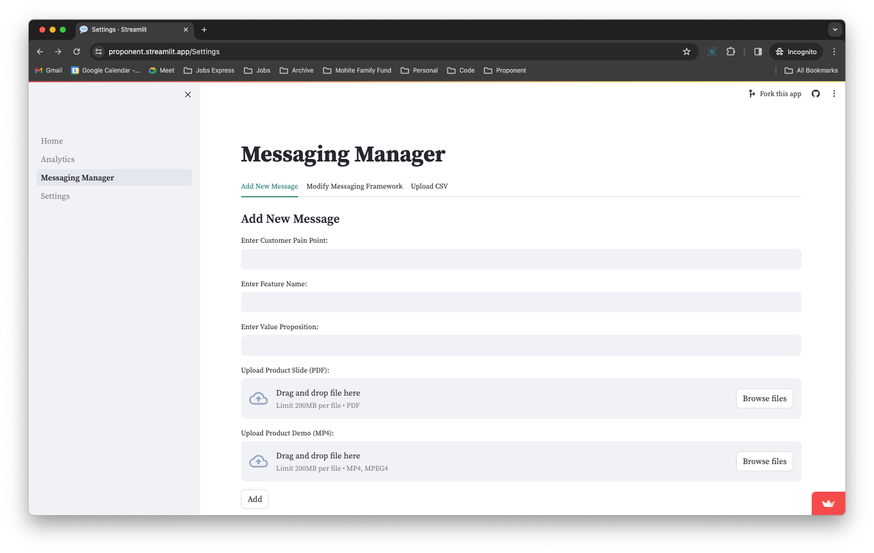 Messaging Manager