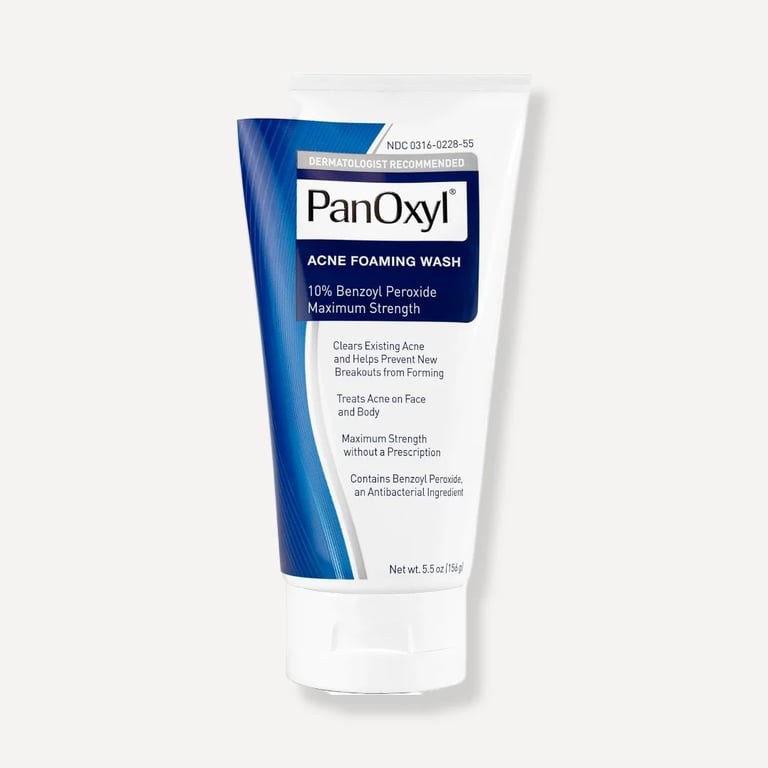 Nettoyant moussant contre l'acné