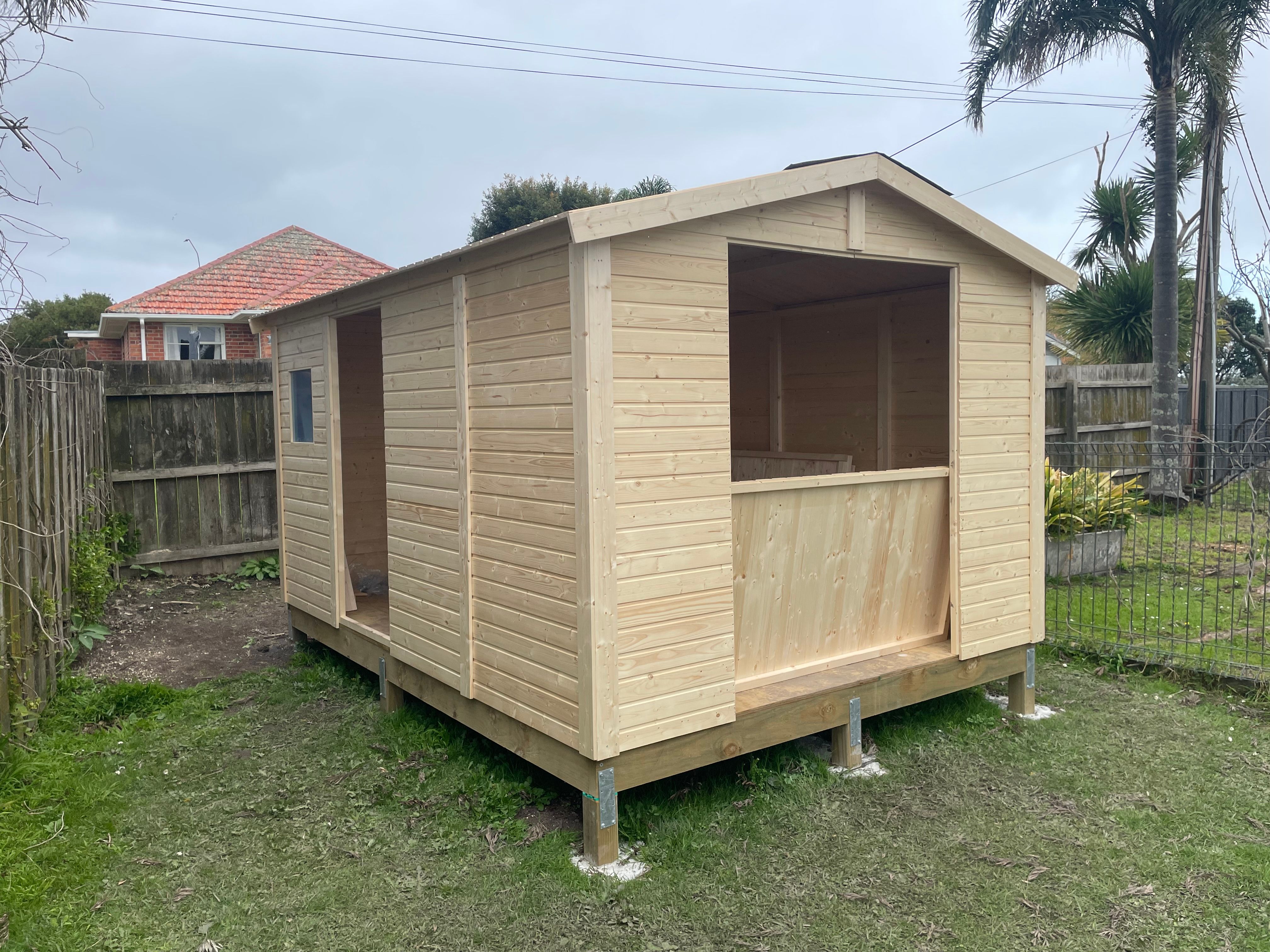 Customer photo of Wooden Garden Shed Dan 2.73m x 3.7m x 1.9m