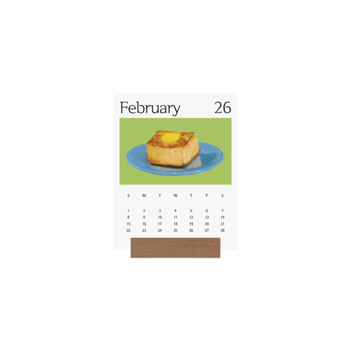 우드 스탠드 캘린더 (110x140mm) (13장)위에 인쇄된 이미지