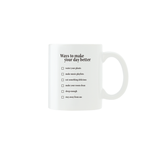 베이직 화이트 머그위에 인쇄된 이미지