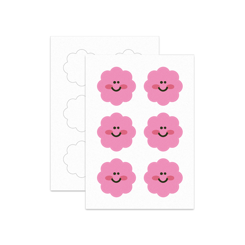 꽃 패브릭 판 스티커위에 인쇄된 이미지