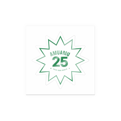 별 투명 스티커위에 인쇄된 이미지