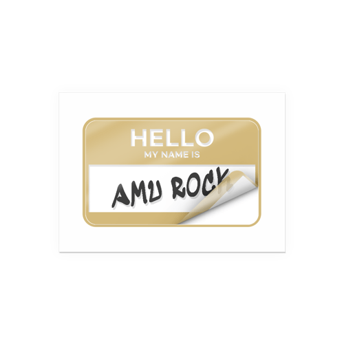 둥근 사각 투명 스티커위에 인쇄된 이미지