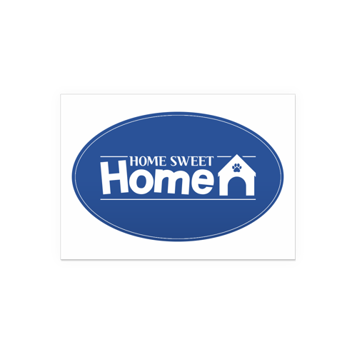 타원 싱글 스티커위에 인쇄된 이미지