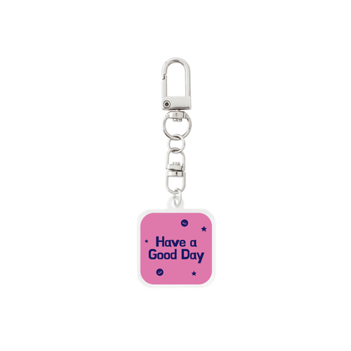 네모 아크릴 키링위에 인쇄된 이미지