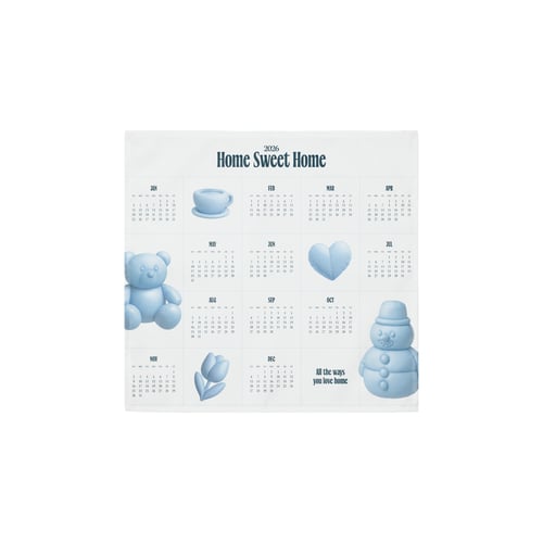 소프트 웜 패브릭 캘린더 (45x45) (정방형)위에 인쇄된 이미지