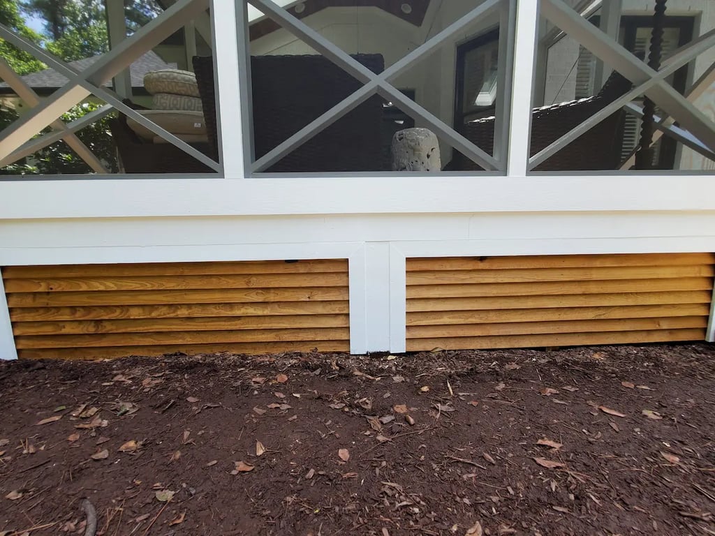 New deck build and staining kiln dried wood by A Touch of Color Painting & General Contracting of Raleigh, NC.