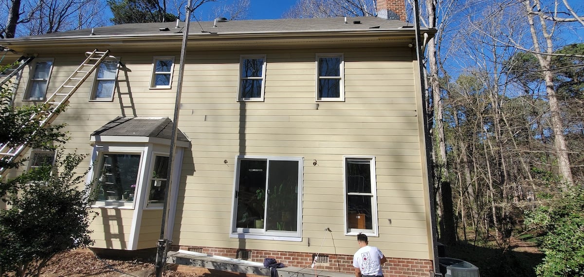 OSI used around a new window installation after a full exterior siding installation in Raleigh, NC.