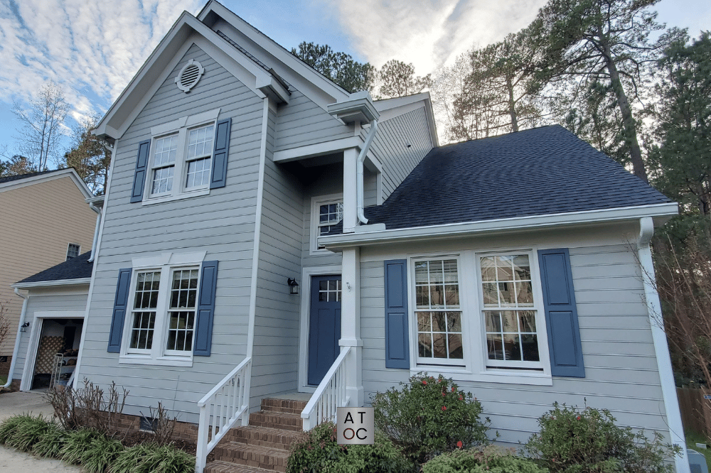 Gray-House-Blue-Shutters