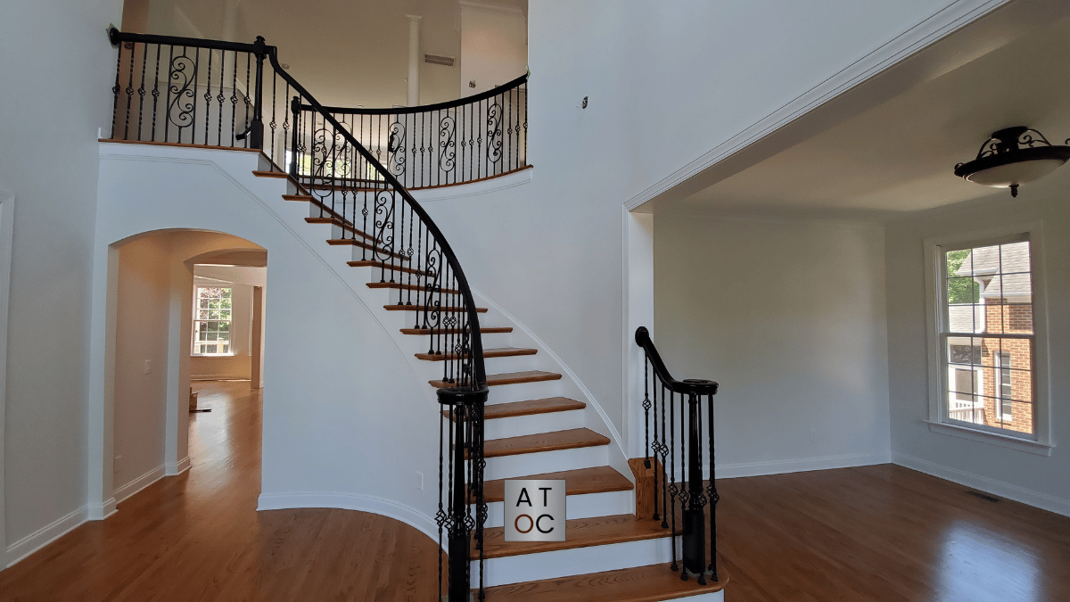 White-Interior-Walls-Black-Staircase
