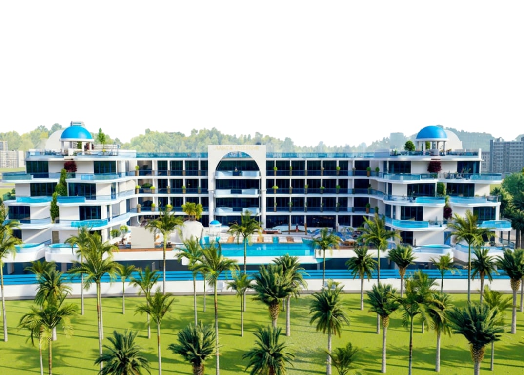 Image principale de Samana Santorini, projet de Samana Developers à Dubai Studio City, EAU