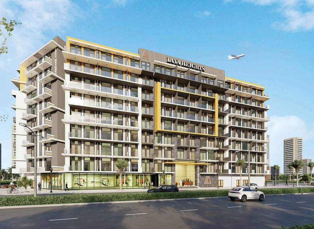 Hauptbild von Laya Heights, einem Projekt von Akshara Global in Dubai Studio City, VAE