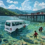 Tourist Van Plunges into Rajjaprabha Dam: Heroic Rescue Stuns Onlookers image