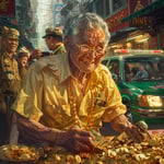 Elderly Man Nikom's Forgotten Gold Saga: A Taxi Tale with Bangkok's Chanasongkram Police image