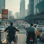 Bangkok Bridge Kindness Goes Viral: Motorcyclist Helps Disabled Man, Sparks Debate image