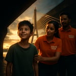 Heartwarming Rescue: The Story of a Young Boy's Escape from Life Under Rama VIII Bridge image