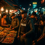 RCA Street Food Market Drama: Arrest of Five Myanmar Nationals for Illegal Work in Thailand image