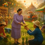 Princess Maha Chakri Sirindhorn Honors Thai Farmers at National Rice Day 2025 Celebration image