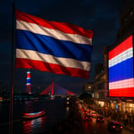 Thailand's National Flag Displays: A Patriotic Boost Amidst Thai-Cambodia Border Clashes image