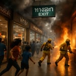 Phatthalung's Mall Fire Sparks Panic and Swift Emergency Response image