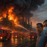 Raging Fire at Buriram Rubber Factory Sparks Major Emergency Response image