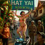 Yasuda's Bikini Motorbike Dance in Hat Yai: Japanese Pensioner's Viral Stunt Sparks Police Warning image