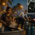 Juriporn Feesantiah: Pattaya Vendor's Gas Cylinders Stolen on CCTV image