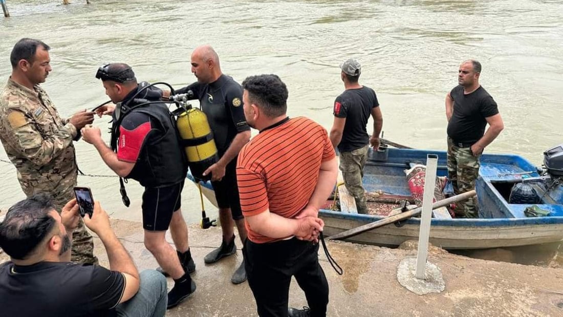 العثور على جثة أحد مقاتلي الحشد الشعبي بعد أسبوع من غرقه في نهر الزاب