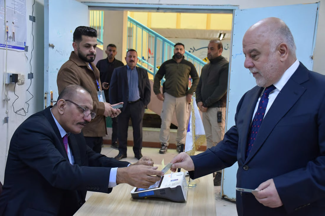 Haidar Al-Abadi casts vote in provincial council elections