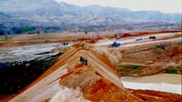 Villagers in Qaradagh set up water harvesting site