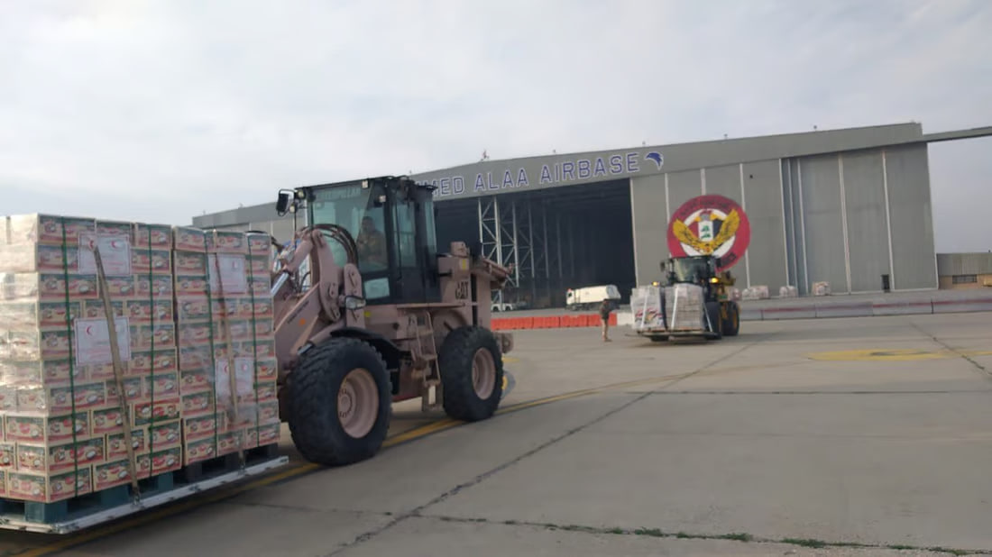 Iraqi Red Crescent Society sends 25 tons of aid to Gaza via Egyptian air force