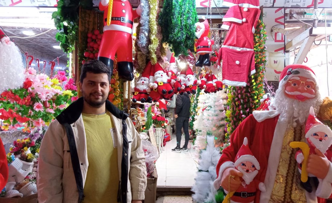 Christmas trees start at 2000 dinars.. Even the poor celebrate “Christmas” in Tourij