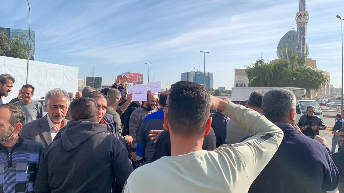 Railway employees protest land allocation policies in Baghdad