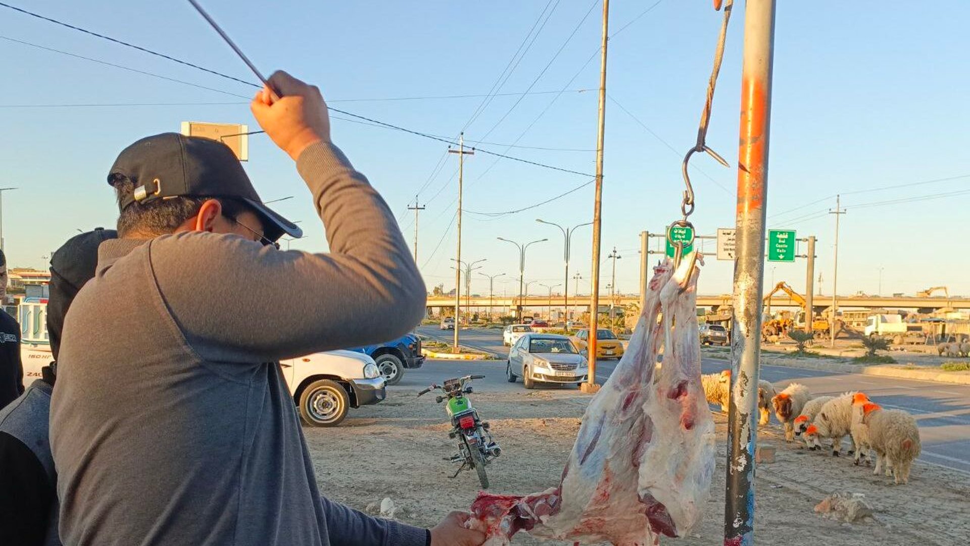 صور: كركوك حددت سعر اللحوم ولم يلتزم أحد إلا الجزارة العشوائية في الكورنيش!