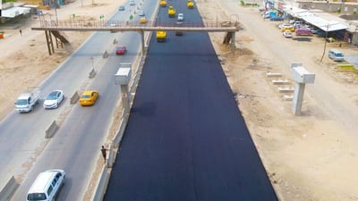 بغداد تعلن إنجاز المرحلة الأولى من تبليط طريق بغداد – موصل بطول 16 كم (صور)