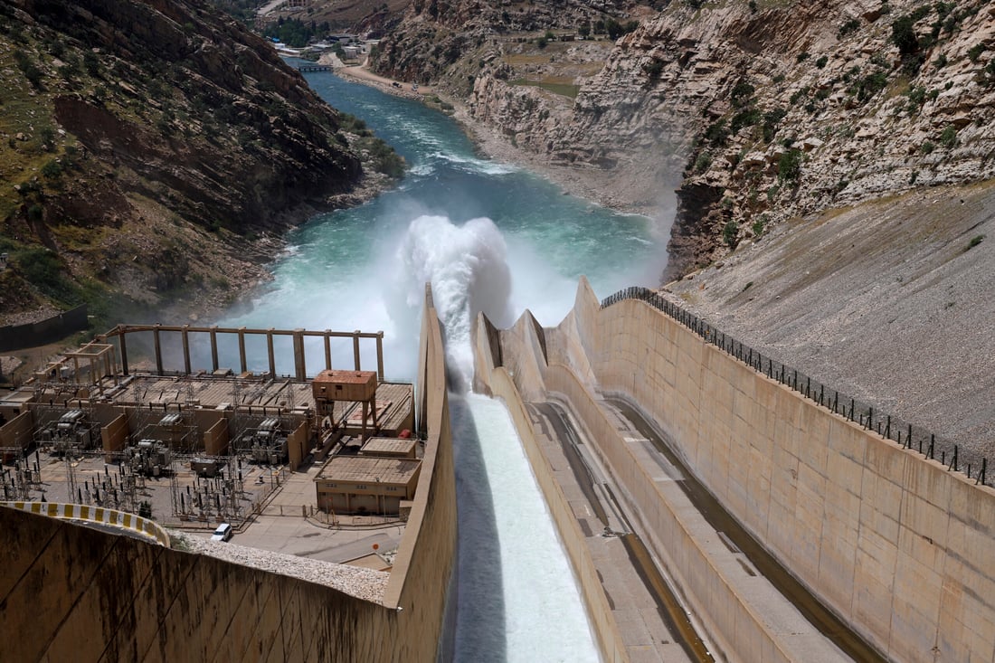 Darbandikhan Dam in northeastern Iraq almost full after strong 
rainfalls (Photo by Shwan MOHAMMED / AFP)