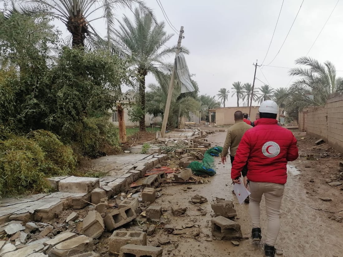 الهلال الأحمر: تضرر 50 منزلاً ومدرسة جراء الأمطار والأعاصير في ديالى (صور)