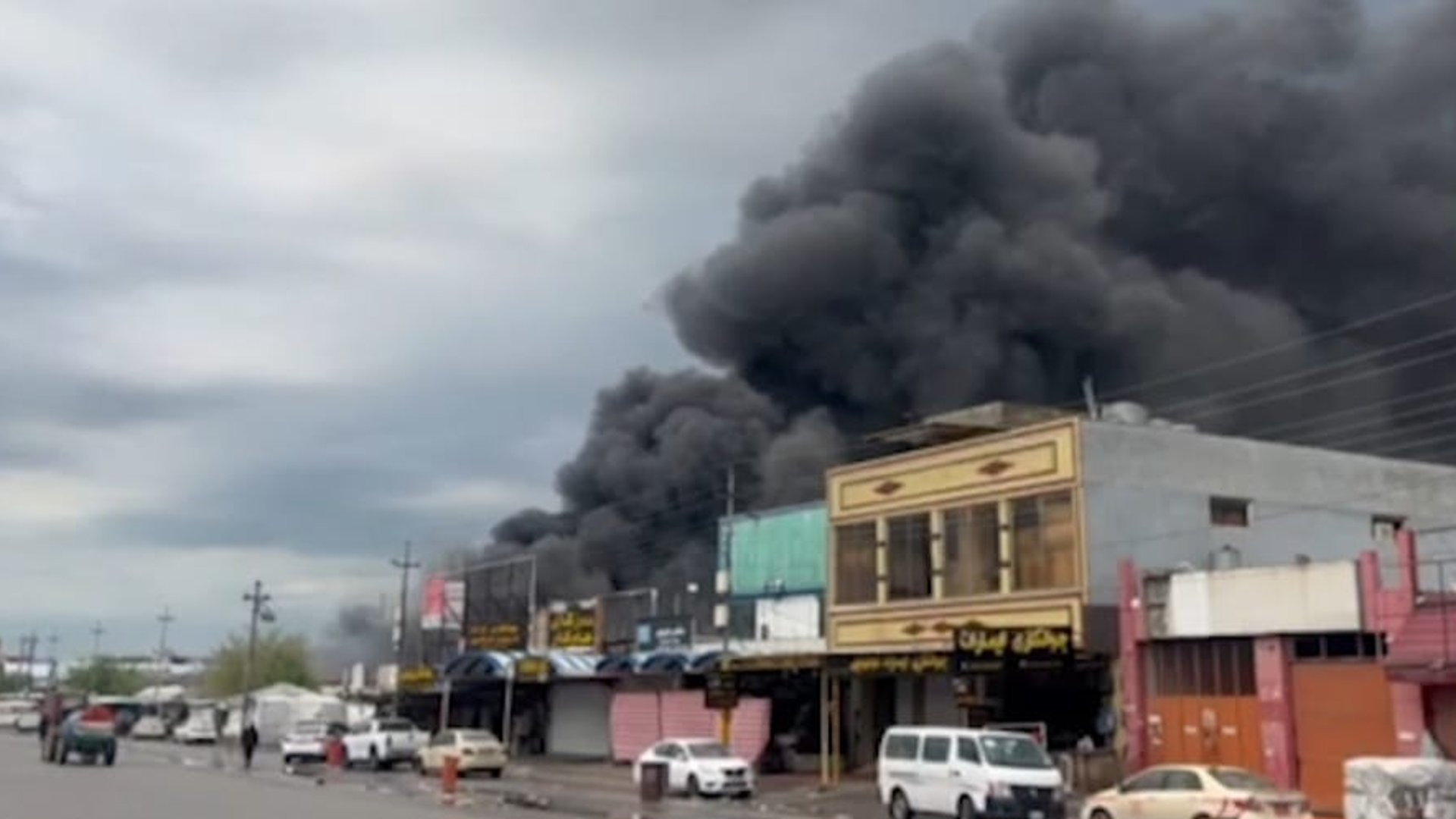 Fire engulfs Erbils Langa Market for second time in two months