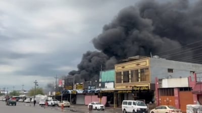 Fire engulfs Erbil’s Langa Market for second time in two months
