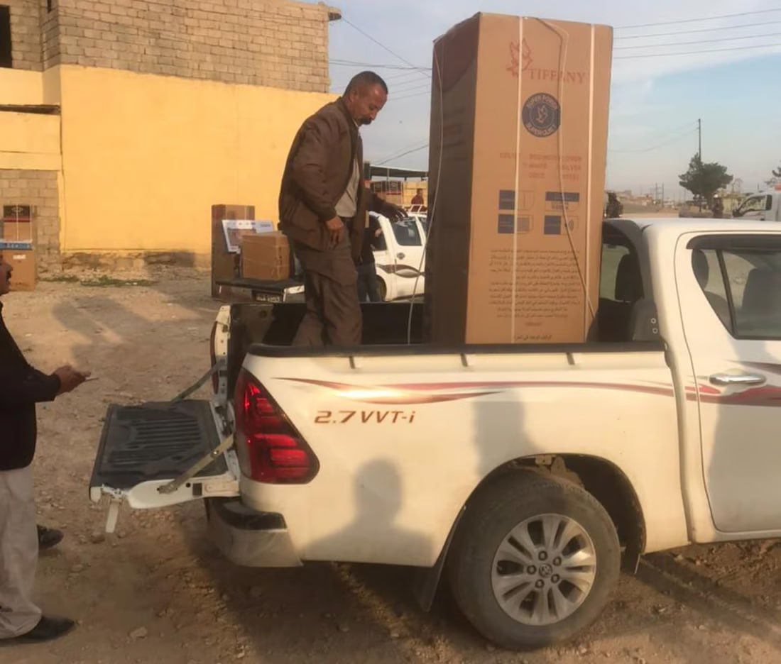 Ministry of Migration distributes appliances to Yazidi families returning to Sinjar