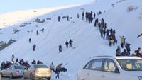 Video: Picnic in the snow, melodies echo on mount Hassan Beg