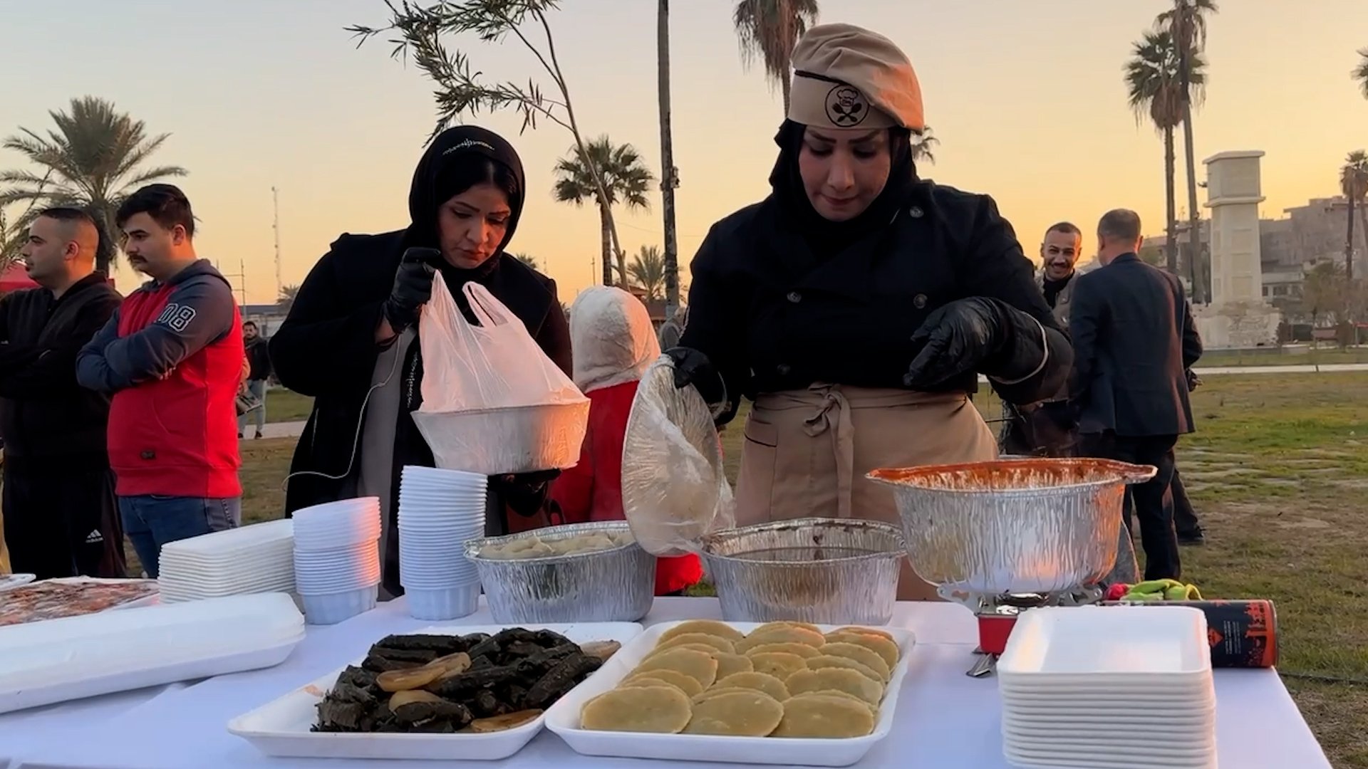 Traditional Mosul dishes on display